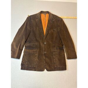 Kroon Vintage 2000's Distressed Brown Corduroy Blazer Sportcoat See Measurements